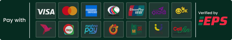 Pay with Visa, Mastercard, American Express, bKash, Nagad, Rocket and more — verified by EPS